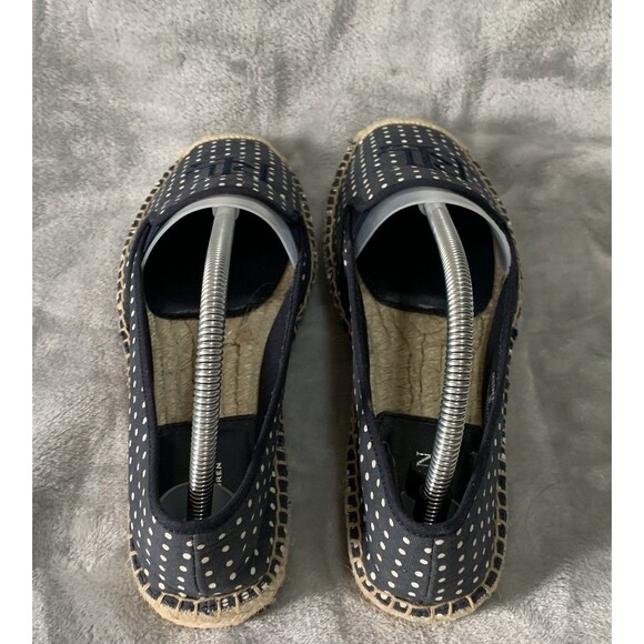 Lauren Ralph Lauren Womens Shoes Sz 9B Navy Polka Dot Destini Canvas Espadrille - Picture 14 of 16